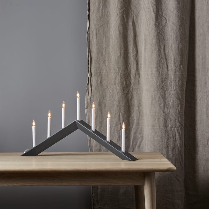 Arrow lysestage 36 cm, Grå Star Trading