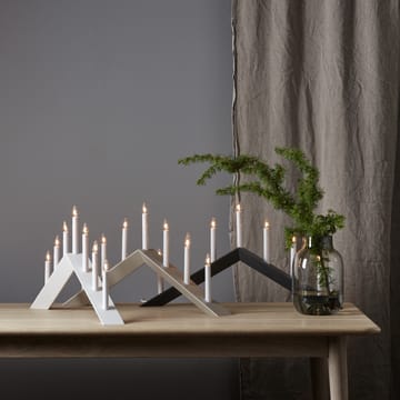 Arrow lysestage 36 cm - Grå - Star Trading