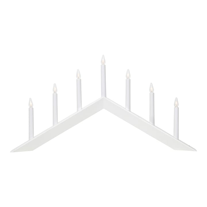 Arrow lysestage 36 cm - Hvid - Star Trading