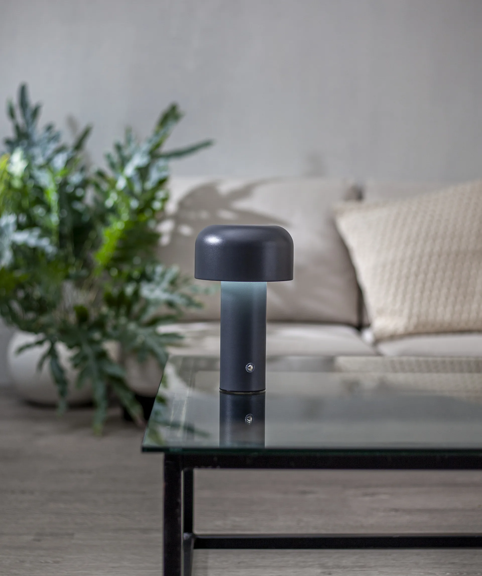 Bobby bordlampe, portabel, Grå Star Trading