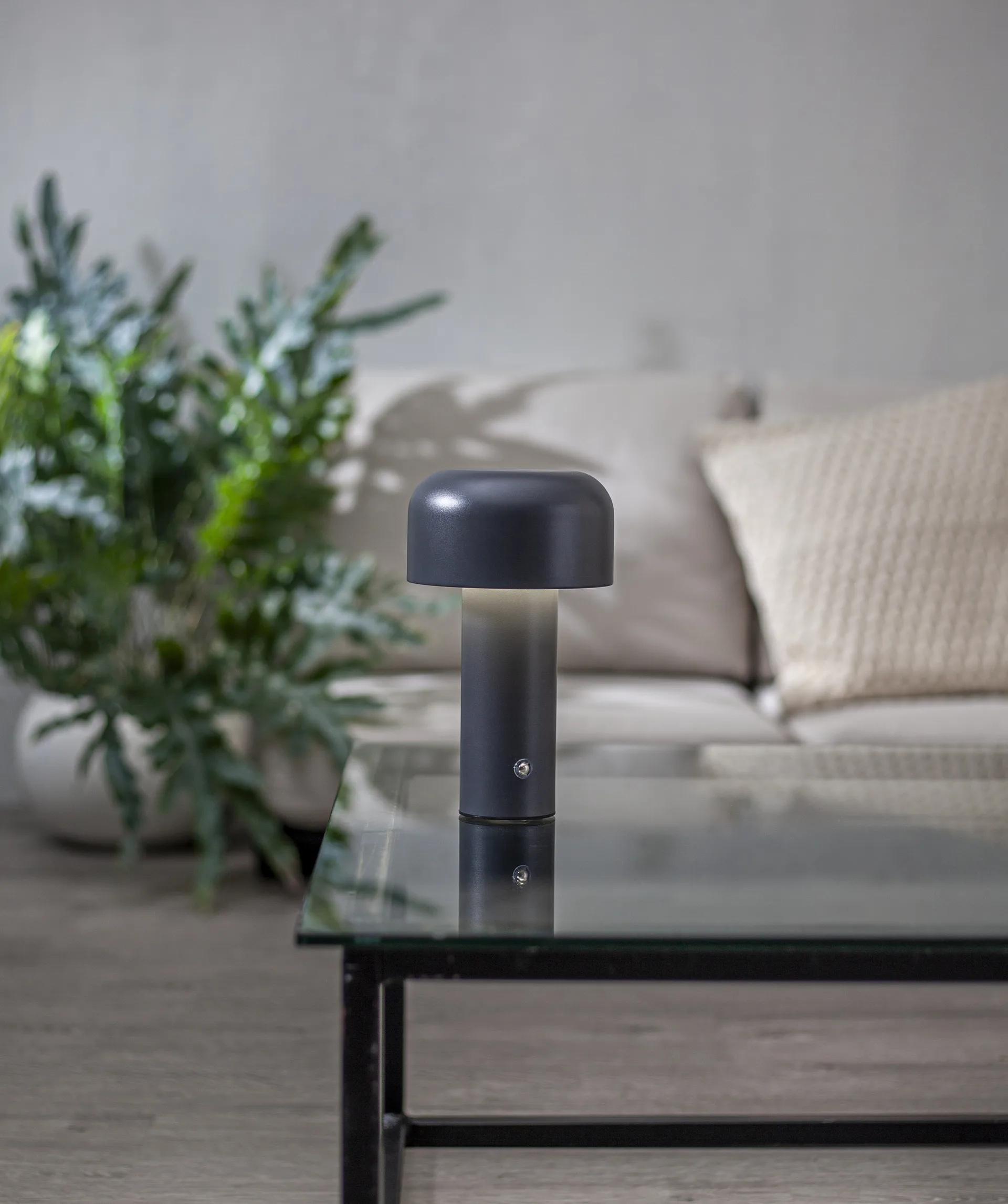 Bobby bordlampe, portabel, Grå Star Trading