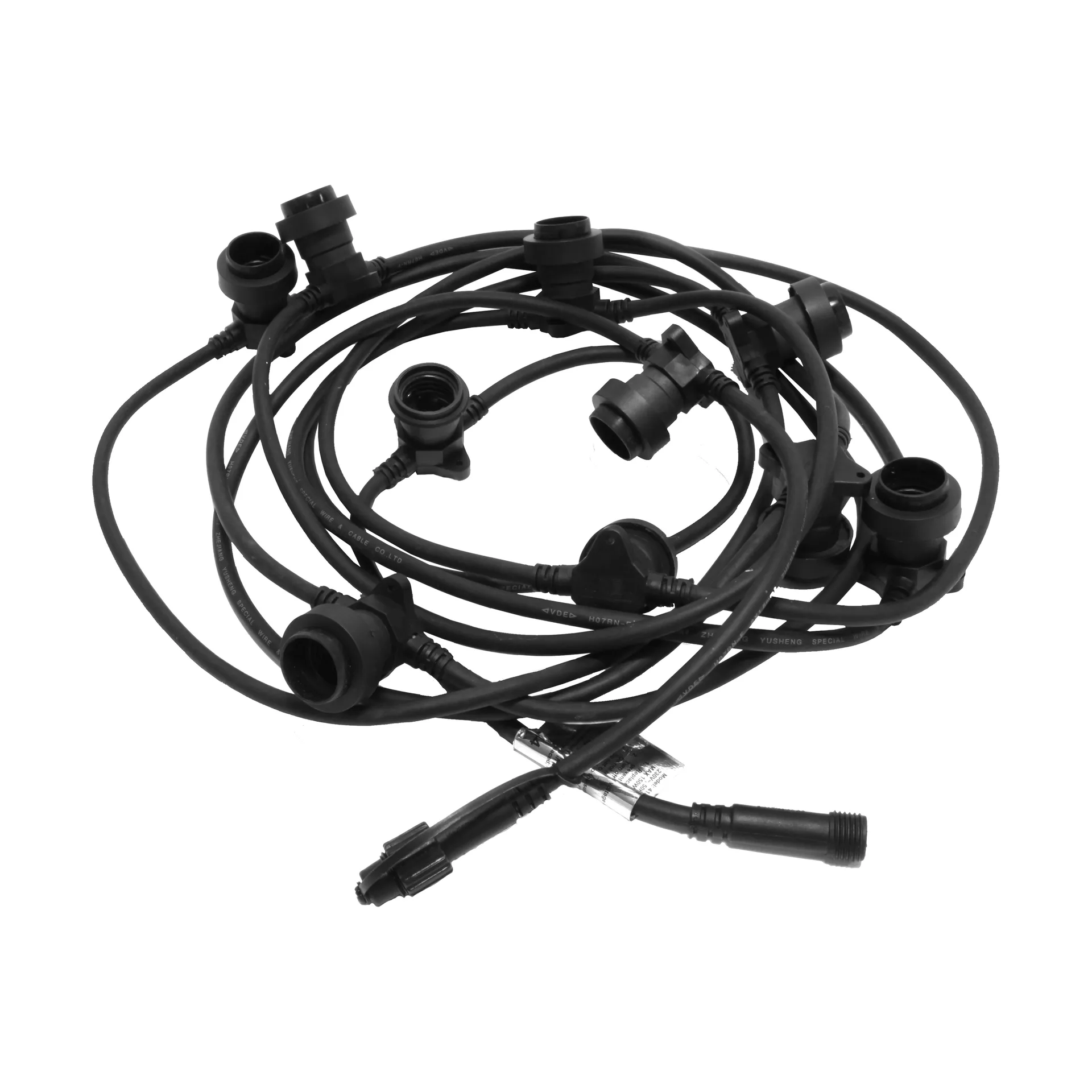 Connecta lyskæde E27 7,35 m, Sort Star Trading