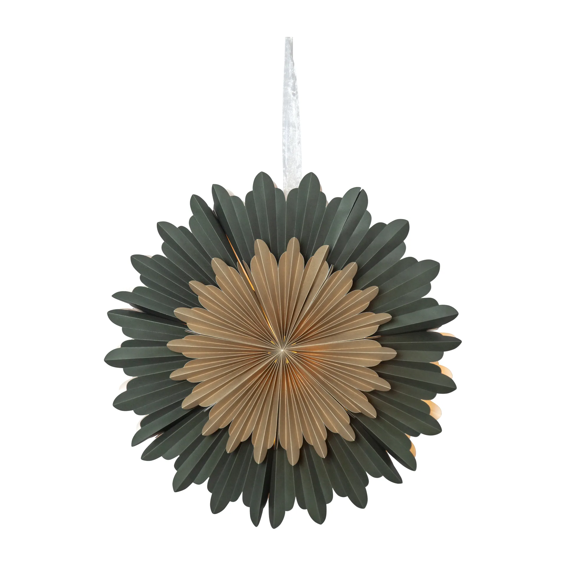 Crystal adventsstjerne Ø55 cm, Grøn Star Trading