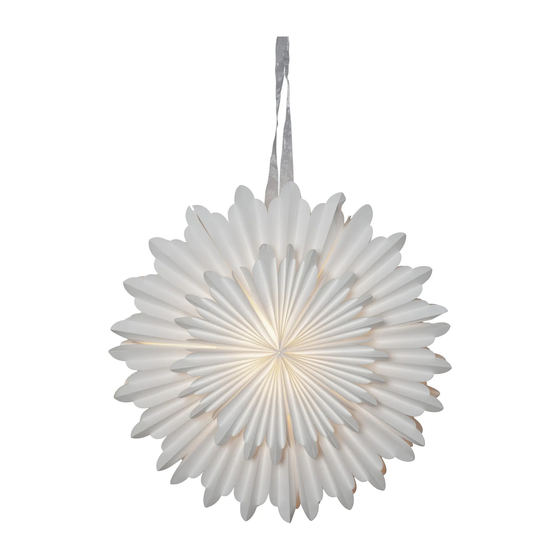 Crystal adventsstjerne Ø55 cm, Hvid Star Trading