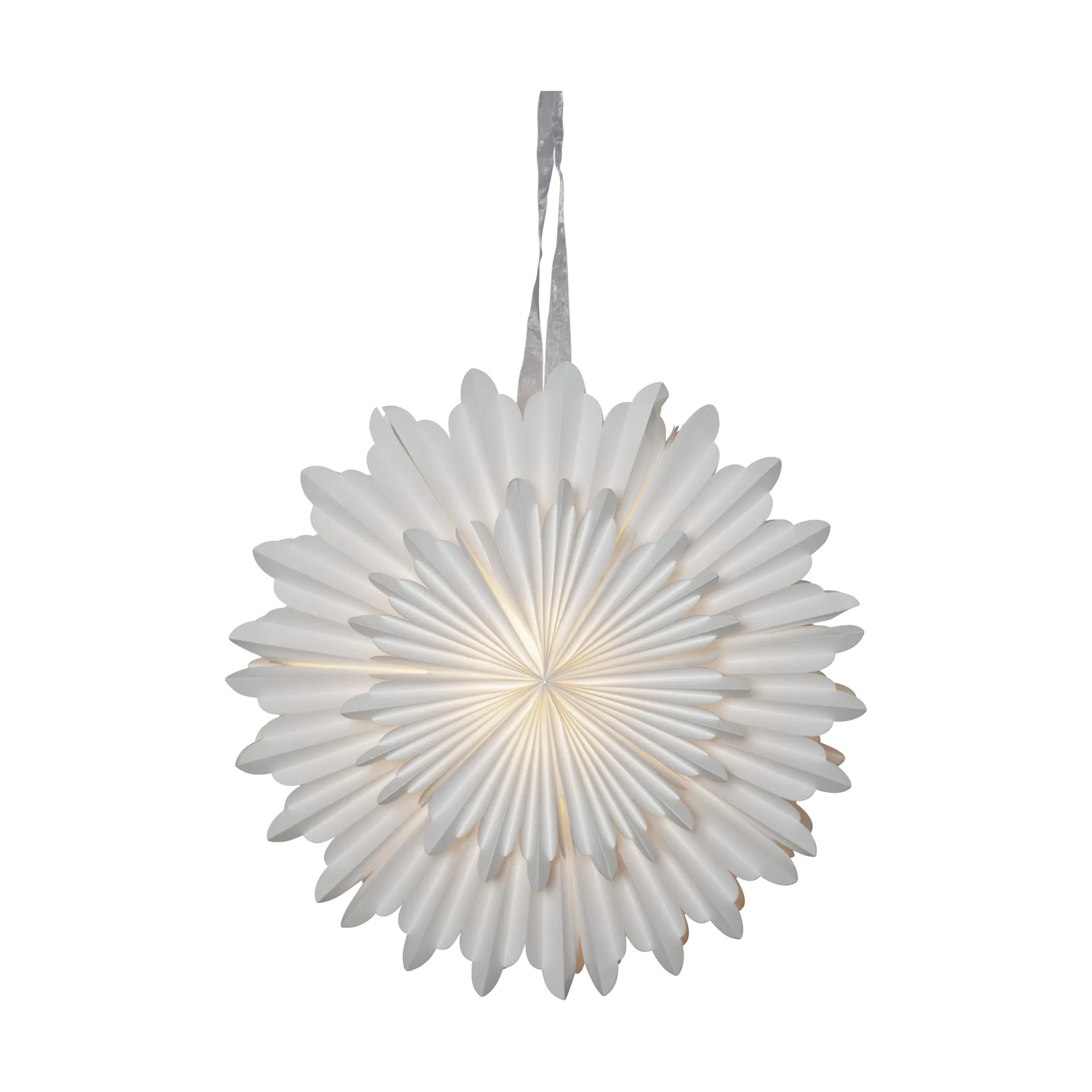 Crystal papirstjerne Ø55 cm, Hvid Star Trading