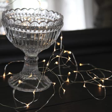 Dew Drop lyskæde LED batteri - 4 m, sølvtråd - Star Trading