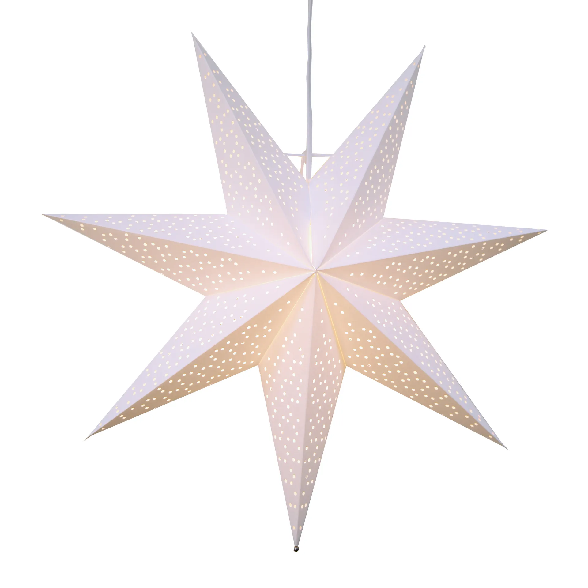 Dot adventsstjerne 54 cm, Hvid Star Trading