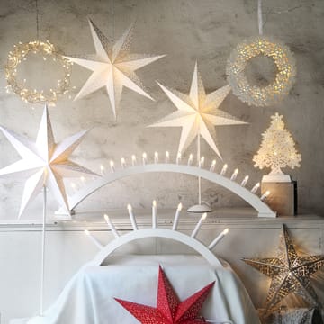 Dot adventsstjerne 54 cm - Hvid - Star Trading