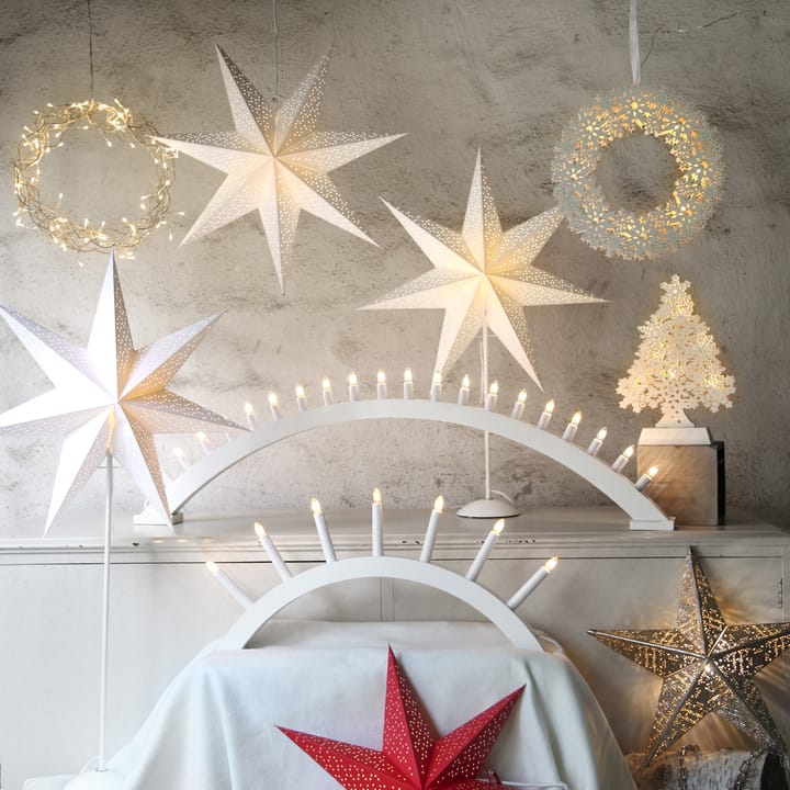 Dot adventsstjerne 54 cm, Hvid Star Trading