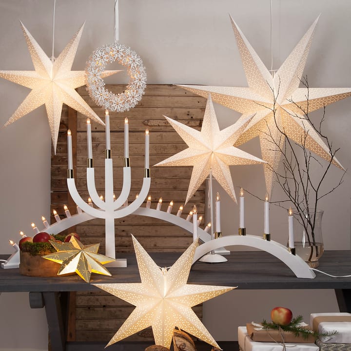 Dot adventsstjerne 70 cm, Hvid Star Trading