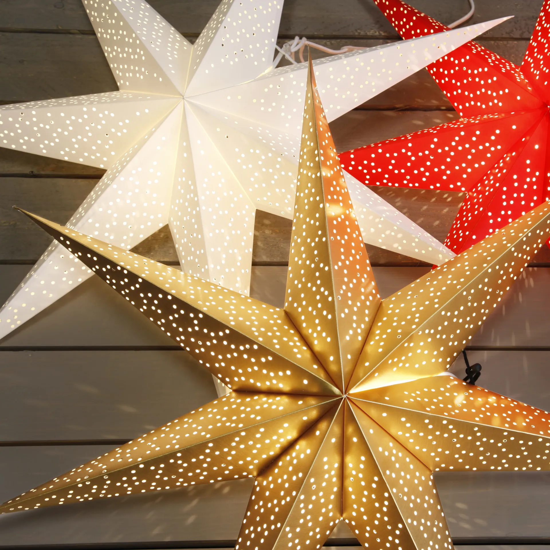 Dot adventsstjerne 70 cm, Hvid Star Trading