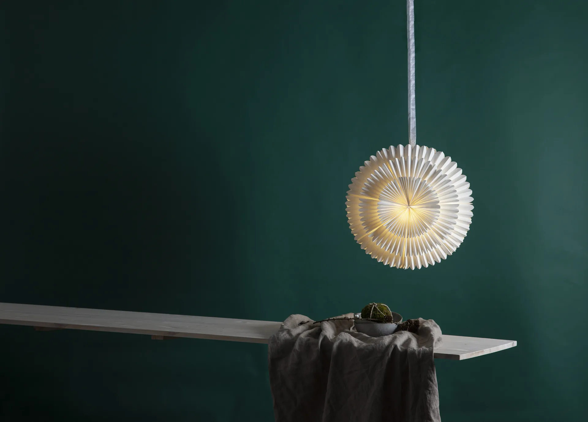 Frost adventsstjerne Ø50 cm, Hvid Star Trading