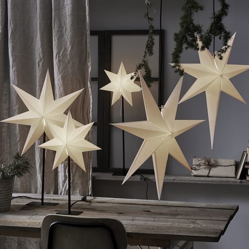 Frozen adventsstjerne 65 cm - Hvid - Star Trading