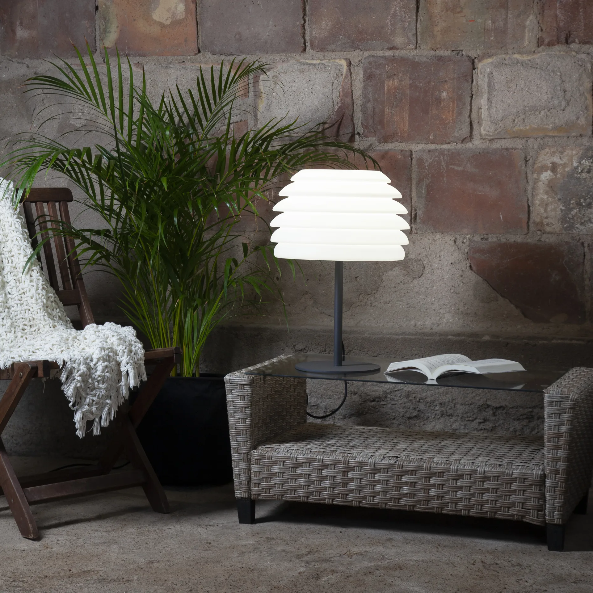 GardenLight bordlampe, Sort-hvid Star Trading