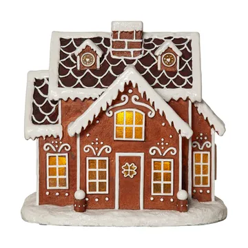 Gingerville panorama julebelysning - Brun - Star Trading