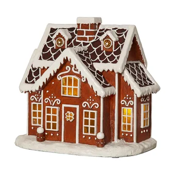 Gingerville panorama julebelysning - Brun - Star Trading