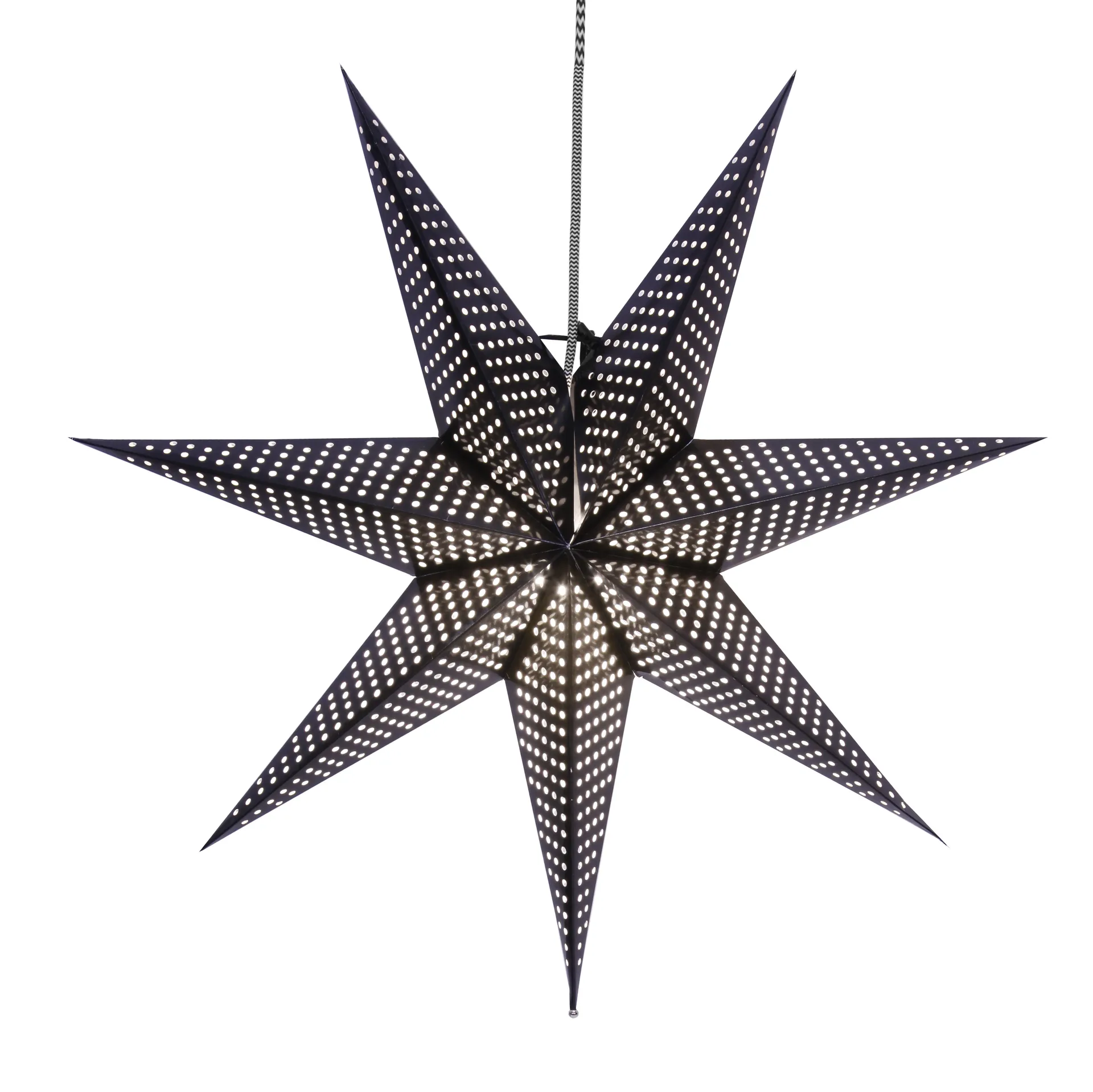 Huss Adventstjerne 60 cm, sort Star Trading