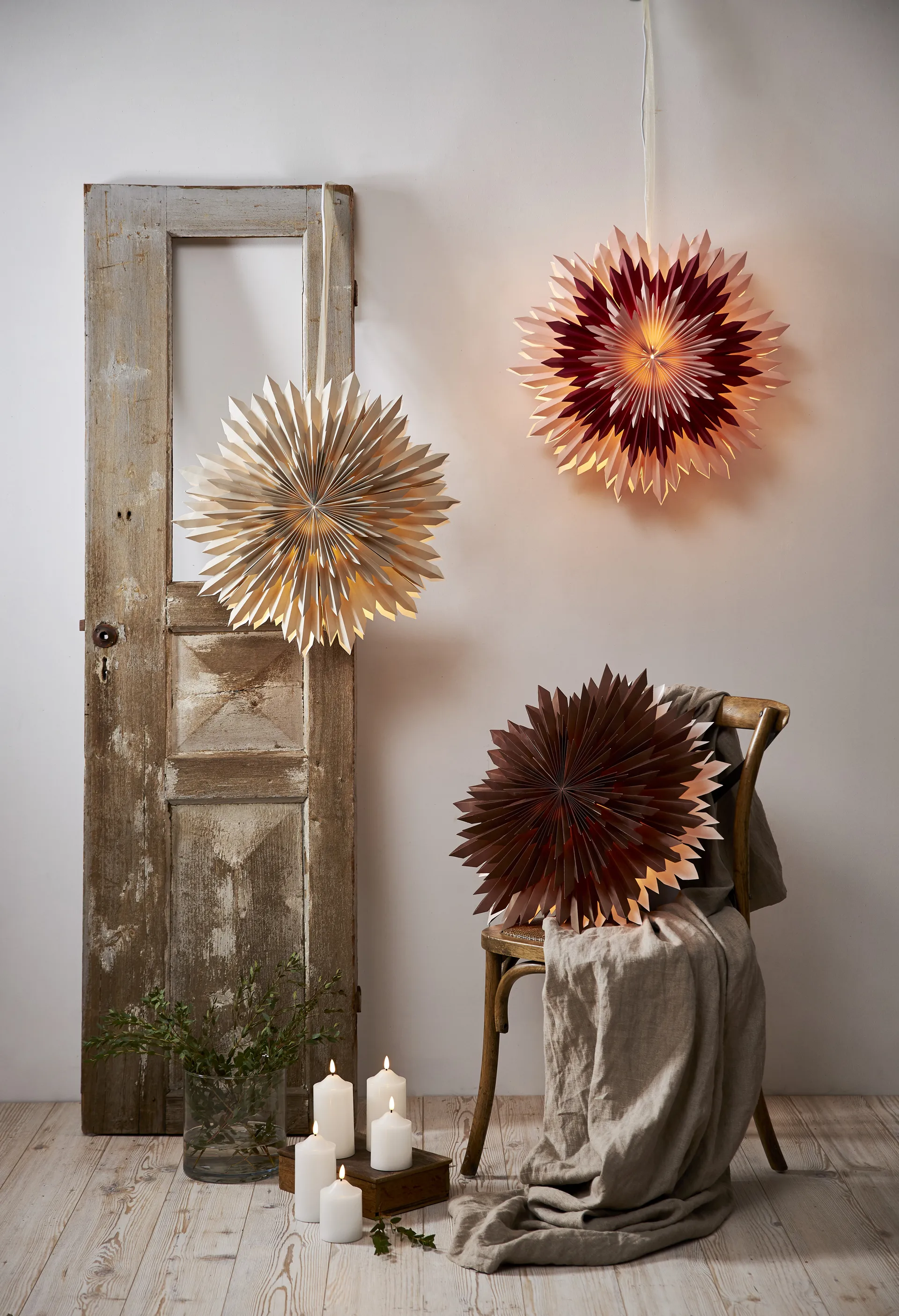 Ice adventsstjerne Ø50 cm, Beige Star Trading