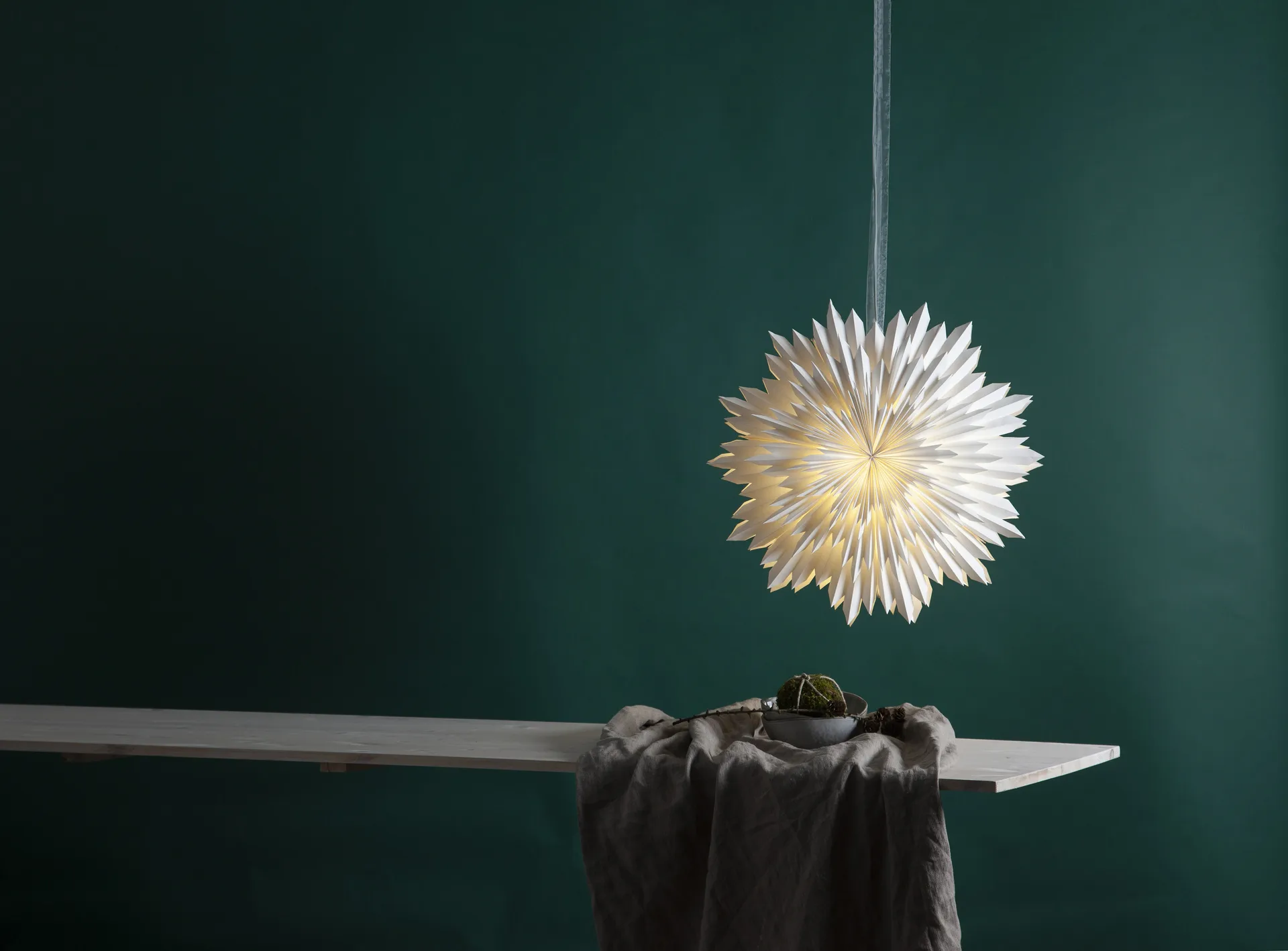 Ice adventsstjerne Ø50 cm, Hvid Star Trading