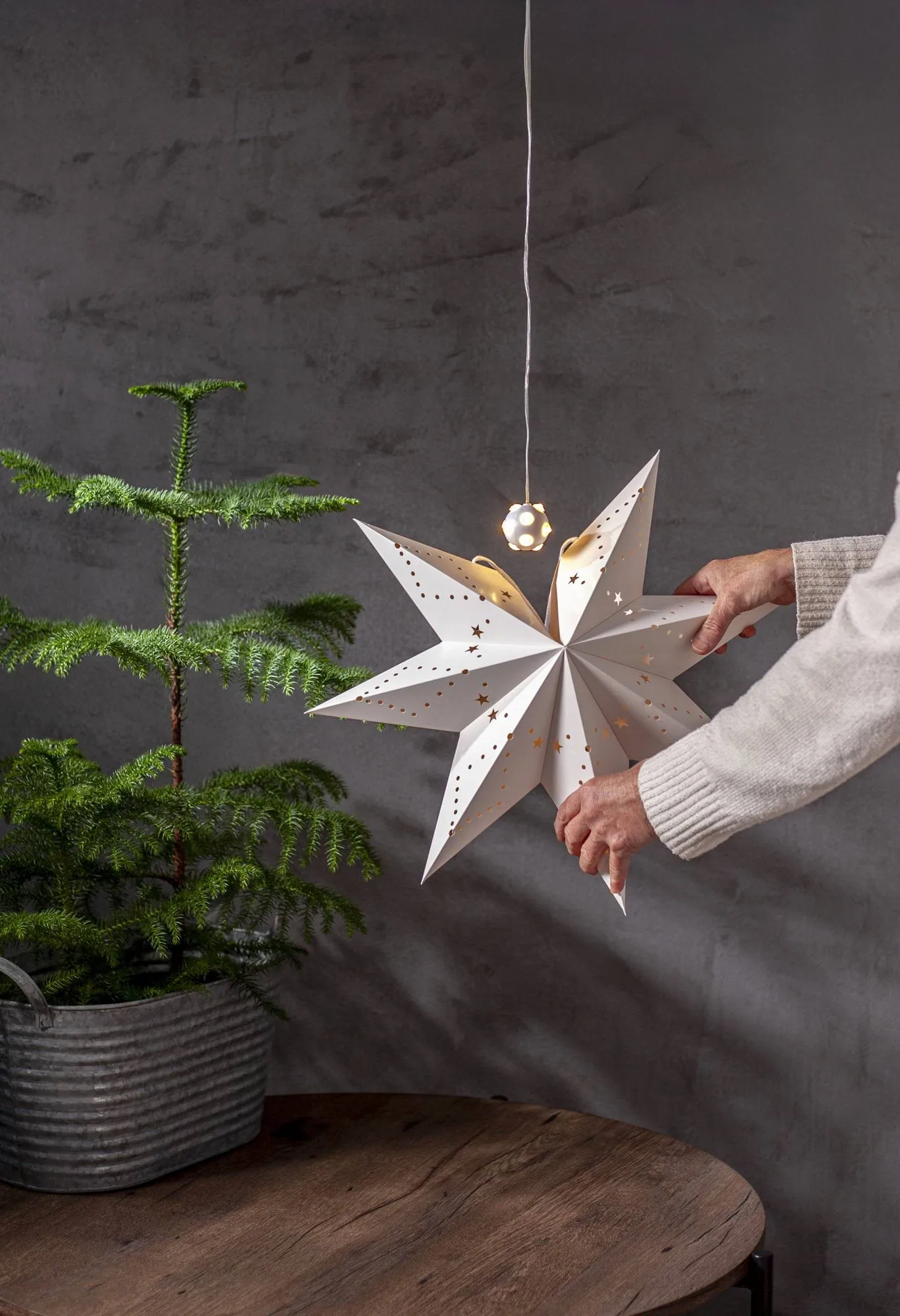 Lighty Lighty lyskæde, lyskilde til adventsstjerne, Lighty Lighty lyskæde, lyskilde til adventsstjerne Star Trading