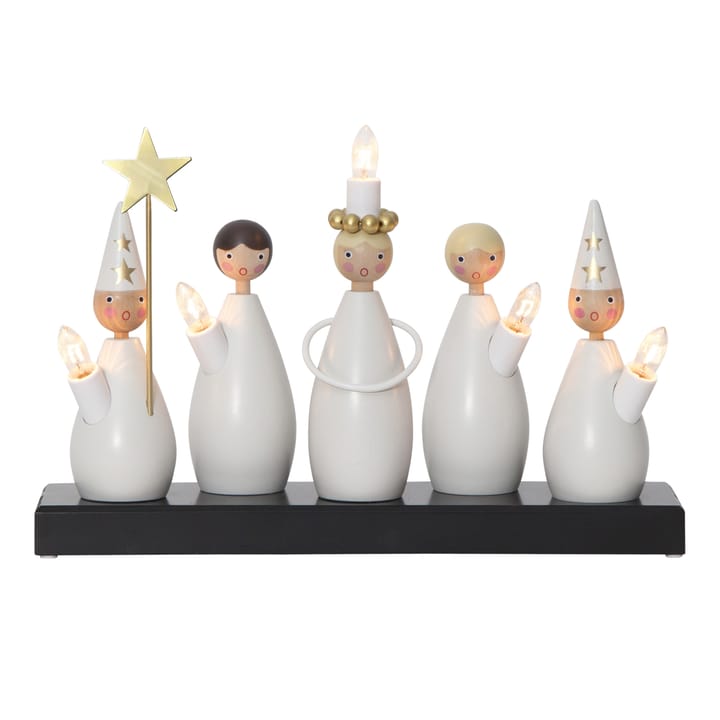 Lucia-kor Adventlysestage - Hvid - Star Trading