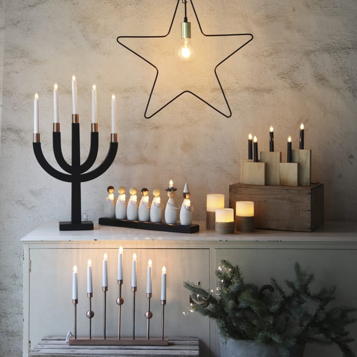 Lucia-optog Adventlysestage, hvid Star Trading