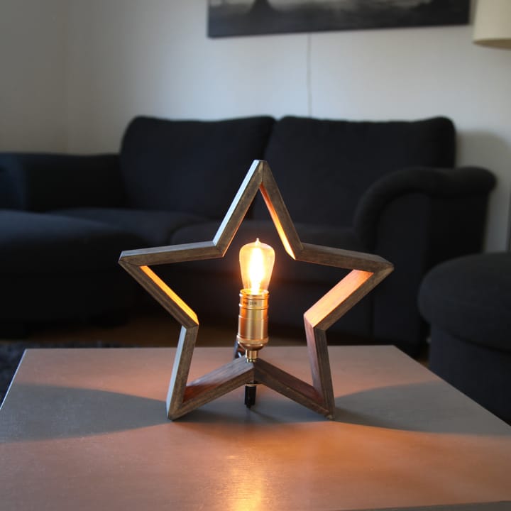 Lysekil Adventstjerne bordmodel 29 cm, Brun Star Trading