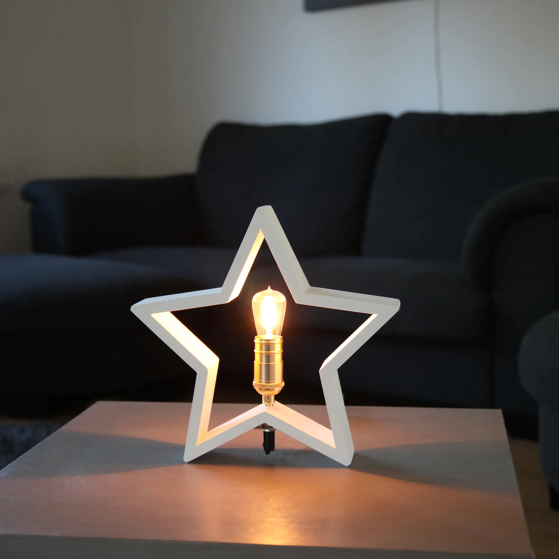 Lysekil Adventstjerne bordmodel 29 cm, vit Star Trading