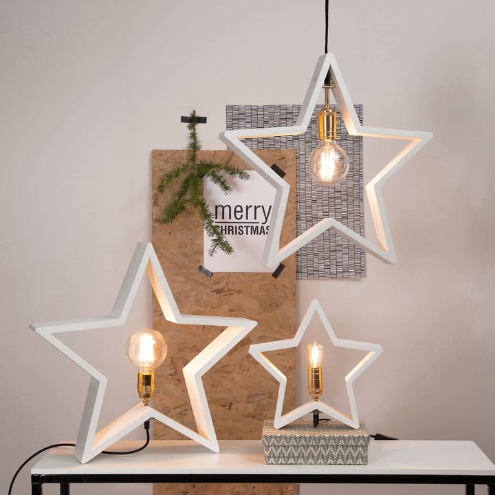 Lysekil Adventstjerne bordmodel 48 cm, hvid Star Trading