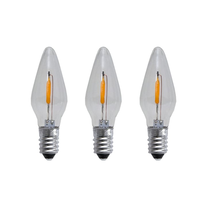 Reservepære E10 LED filament soft glow 3-pak, 0,5W 1900K ikke dæmpbar Star Trading