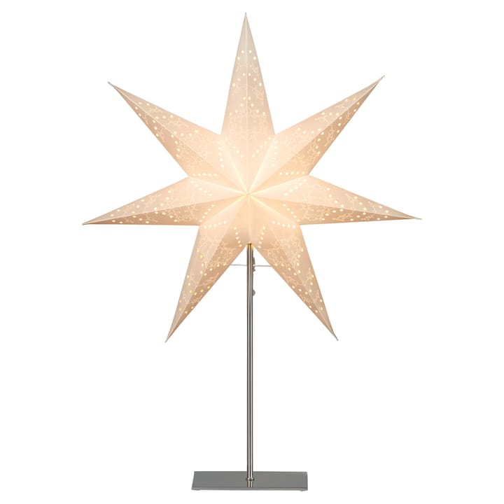 Sensy adventsstjerne på fod 78 cm - Hvid - Star Trading