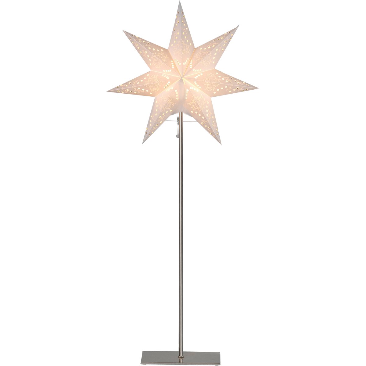 Star Trading Sensy adventsstjerne på fod 83 cm Hvid