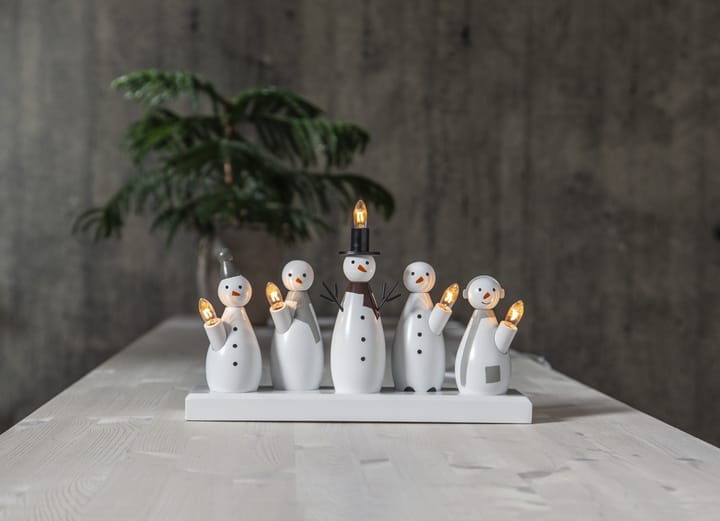 Snowman adventslysestage, Hvid Star Trading