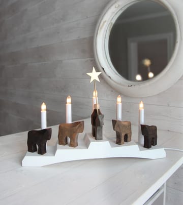 Staffans fålar adventslysestage 5 pærer
 - Hvid - Star Trading