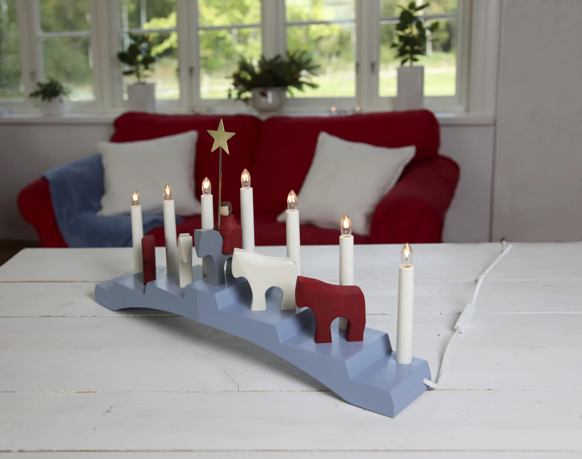 Staffans fålar adventslysestage 7 pærer
, Blå Star Trading