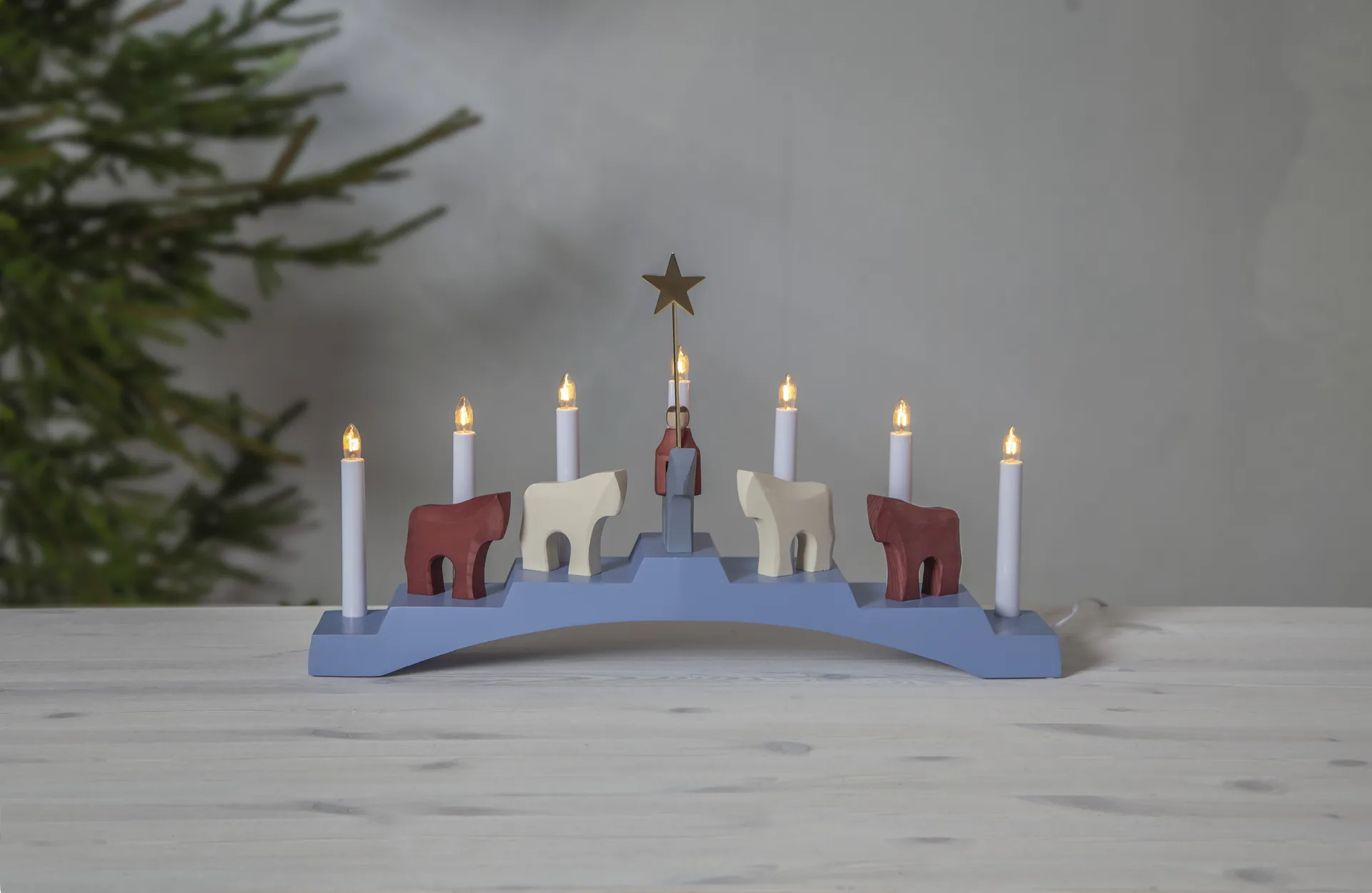 Staffans fålar adventslysestage 7 pærer
, Blå Star Trading