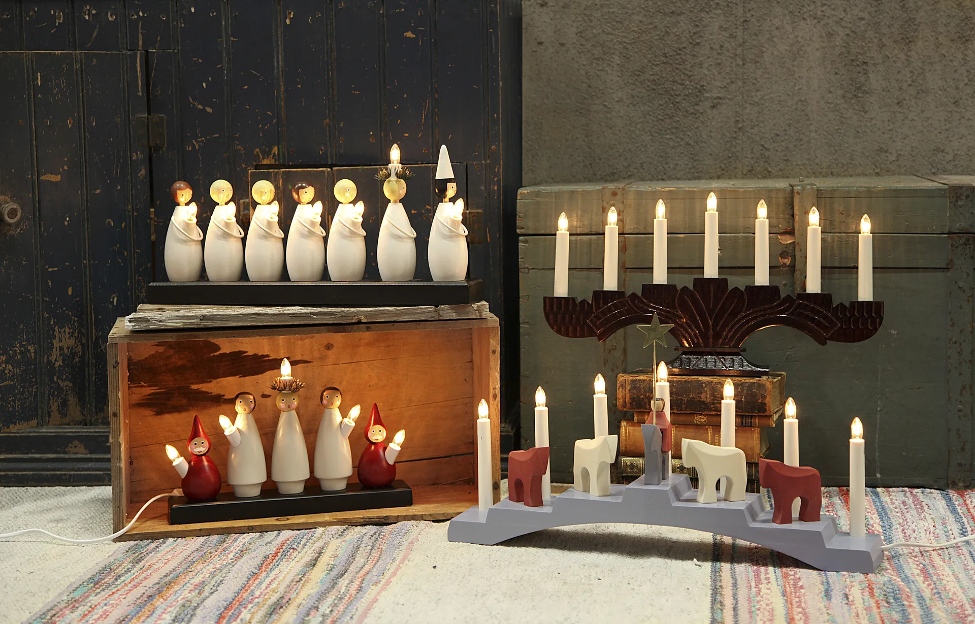 Staffans fålar adventslysestage 7 pærer
, Blå Star Trading