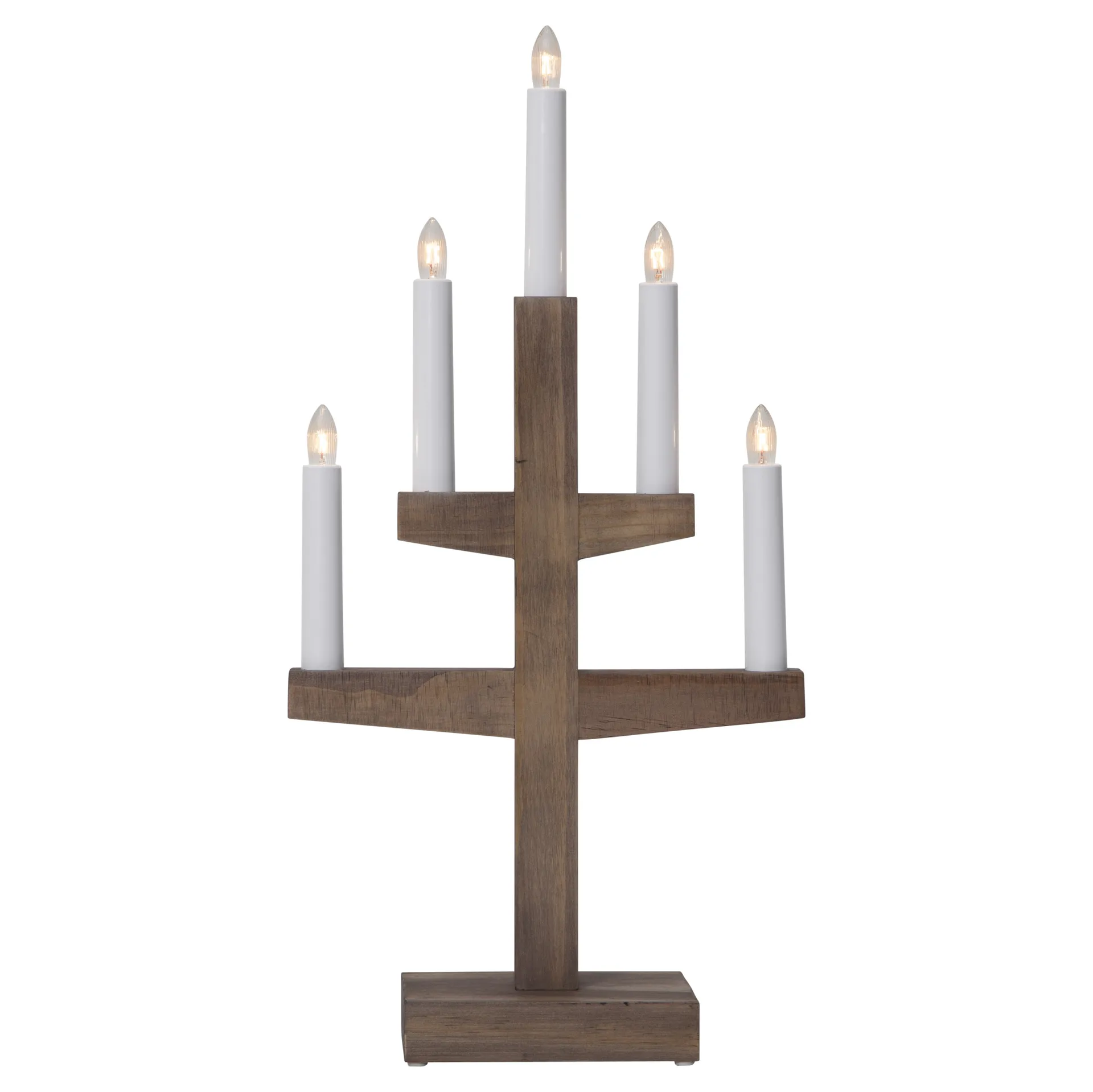Trapp adventslysestage 46 cm, Brun Star Trading