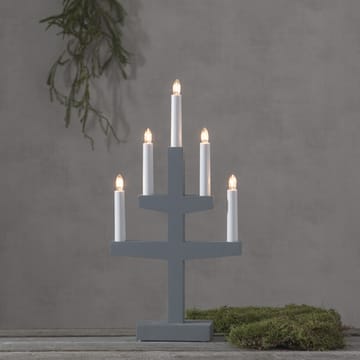 Trapp adventslysestage 46 cm - Grå - Star Trading