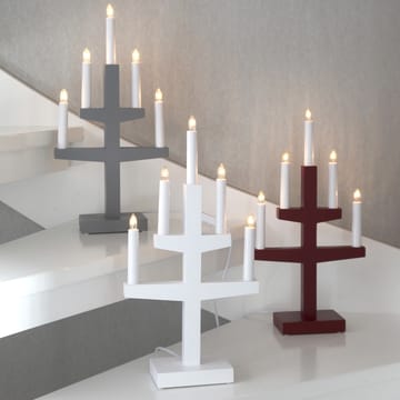 Trapp adventslysestage 46 cm - Grå - Star Trading