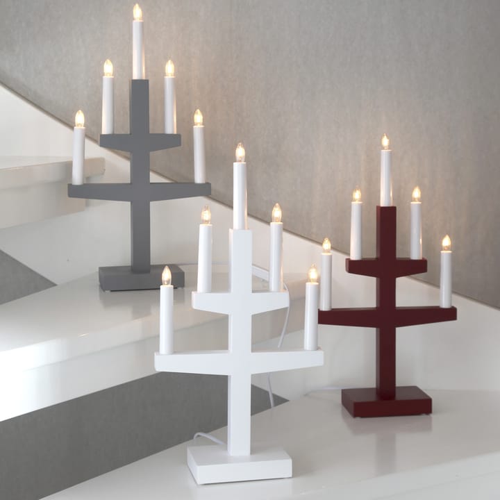 Trapp adventslysestage 46 cm, Rød Star Trading