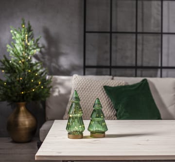 Verde glasdekoration LED 20 cm - Grøn - Star Trading