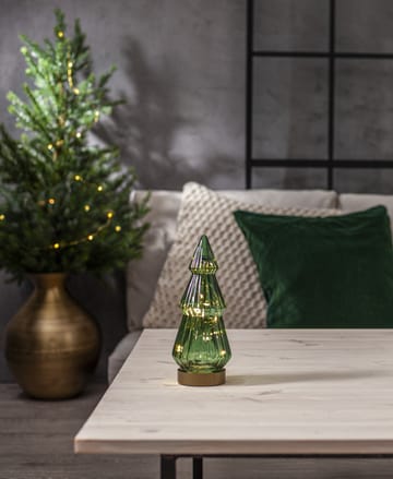 Verde glasdekoration LED 24 cm - Grøn - Star Trading