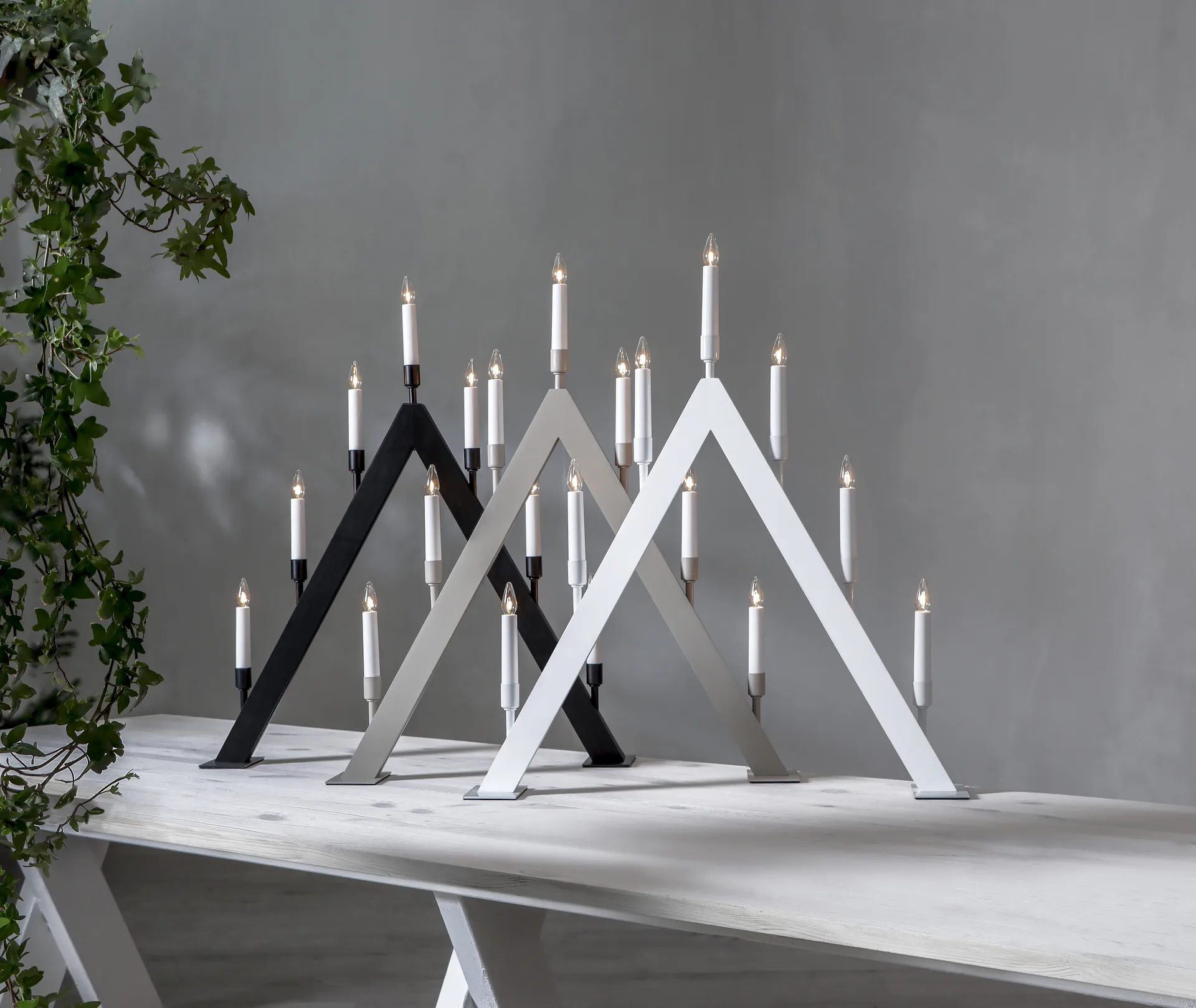 Vind A adventslysestage, Hvid Star Trading