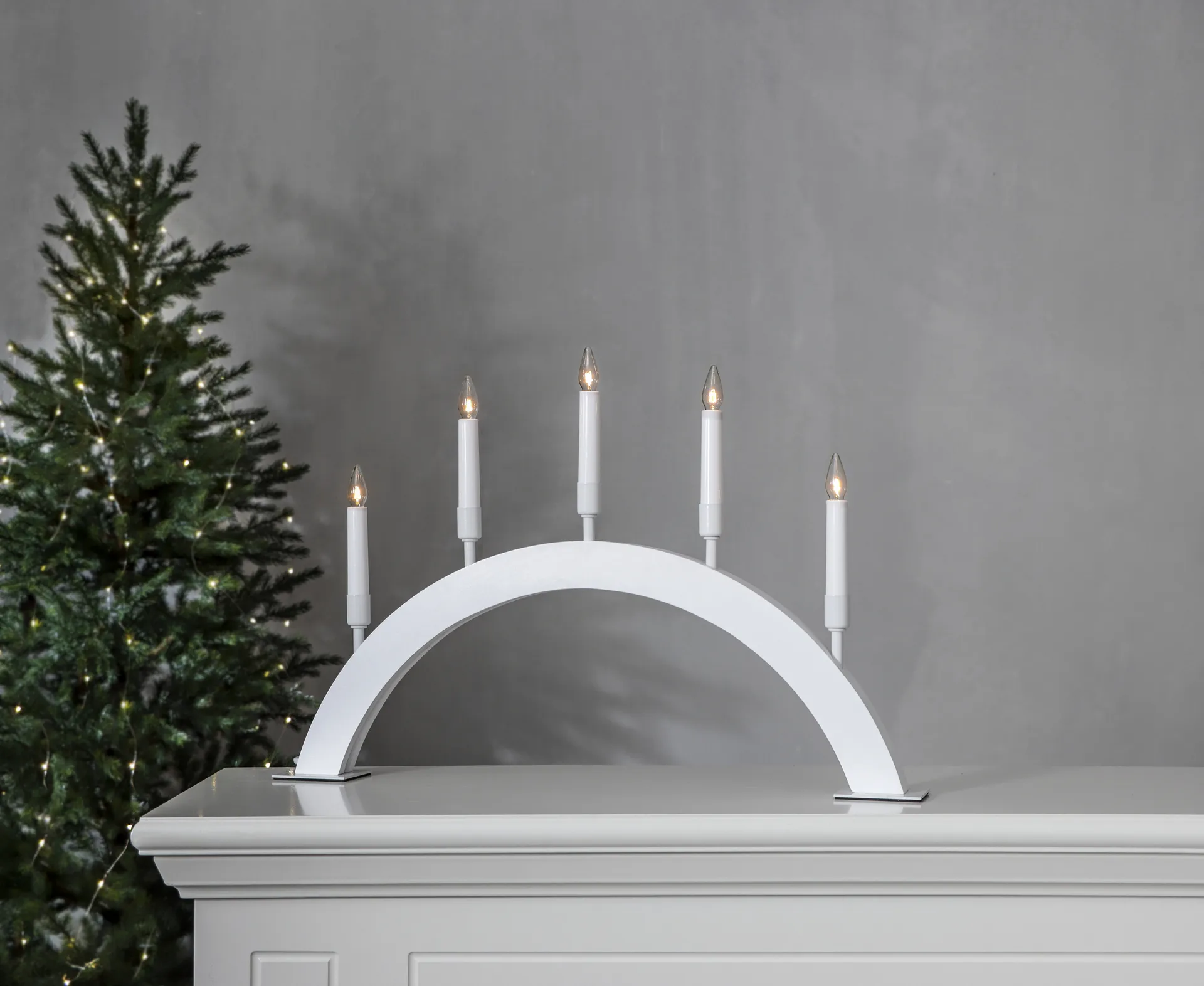 Vind bue adventslysestage, Hvid Star Trading