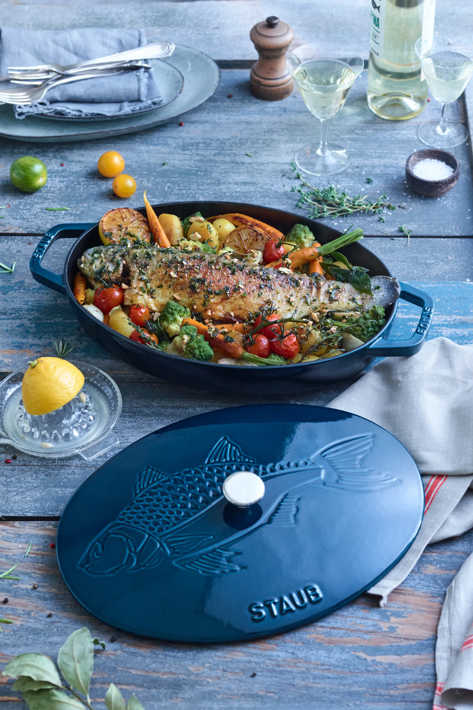 La Mer oval gryde, tre lag emalje, 32 cm STAUB