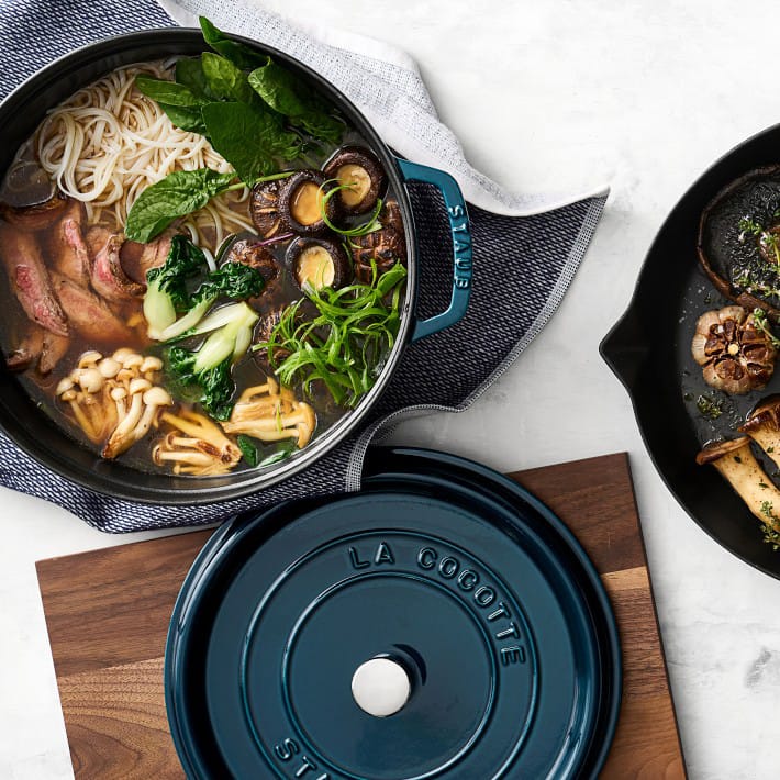 La Mer rund gryde, tre lag emalje, 6,7 l STAUB