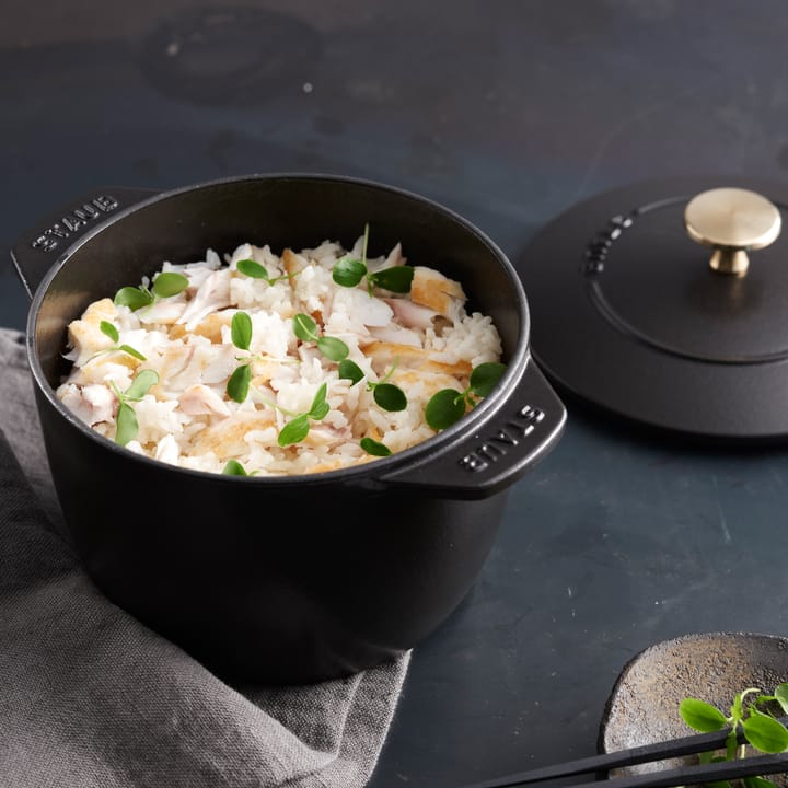 Rice cocotte støbejernsgyde 1,6 L - Sort - STAUB