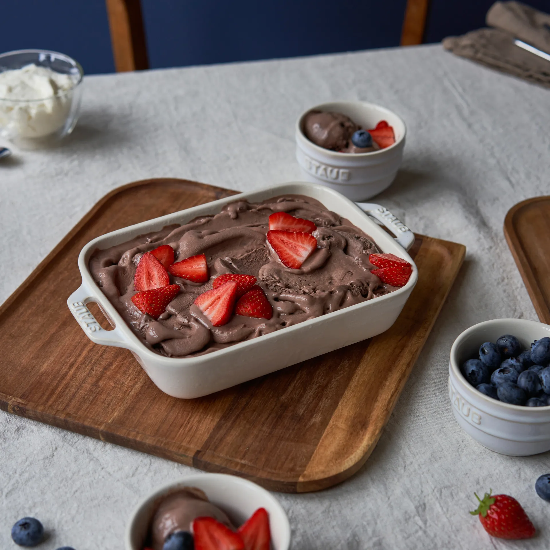 Staub bradepande 3 dele, Ivory white STAUB