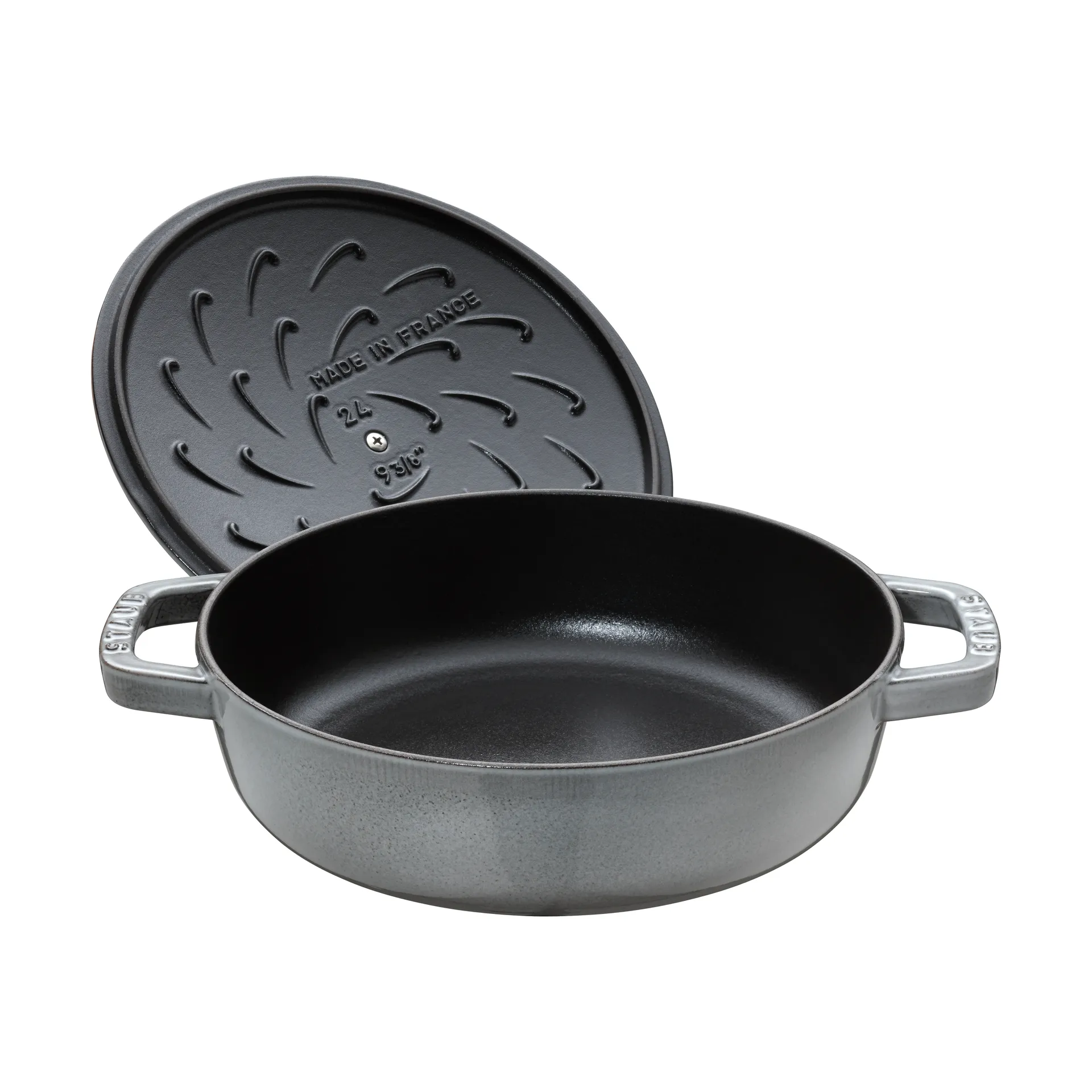 Staub Chistera sauterpande støbejern Ø24 cm, Grafitgrå STAUB